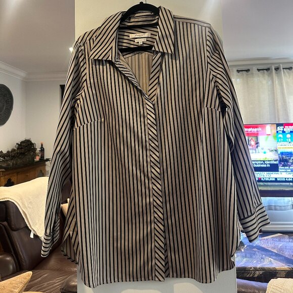 Foxcroft Striped Women's Blouse - Picture 1 of 4